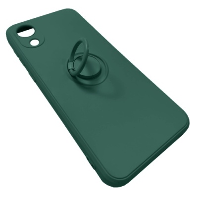 Купить силіконовий чохол soft silicone casevsmagnet ring для samsung a032 galaxy a03 core - dark green онлайн