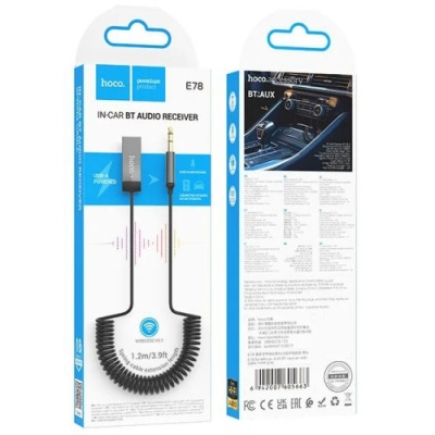 Bluetooth аудіо ресівер Hoco E78 (Сірий)