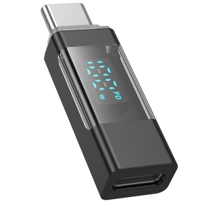 перехідник borofone bv25 (індикатор потужності заряду) type-c - type-c (чорний) 