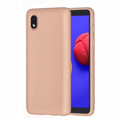 Купить силіконовий чохол soft silicone case для samsung a013 galaxy a01 core - peach онлайн