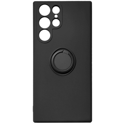 Купить силіконовий чохол soft silicone casevsmagnet ring для samsung s908 galaxy s22 ultra - black онлайн