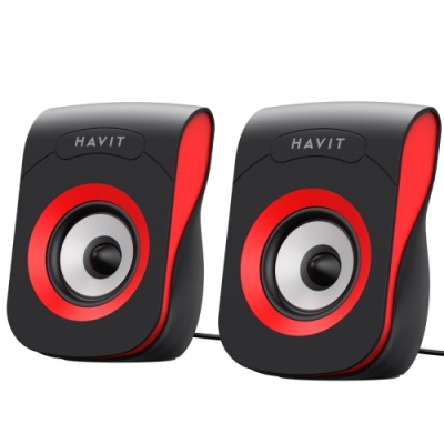 колонки havit hv-sk599 usb 6w black/red 