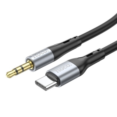 кабель aux hoco upa22 3.5mm(male) - type-c(male) 1m (чорний) 