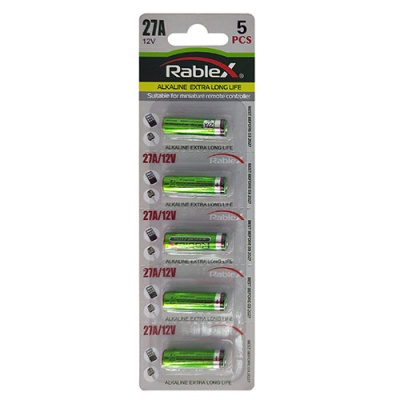батарейка rablex a27 (5шт) 