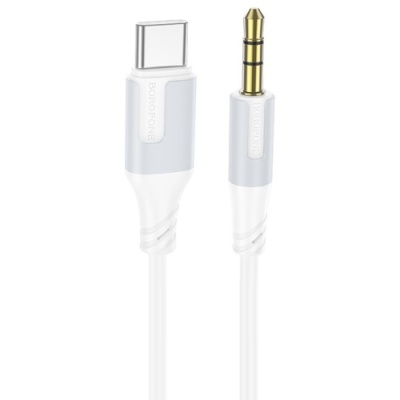 кабель aux borofone bl19 3.5mm(male) - type-c(male) 1m (білий) 