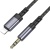 кабель aux borofone bl24 3.5mm(male) - lightning(male) 1m (сірий) 