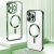 Купить чохол tpu metallic full camera with magsafe для apple iphone 16 pro max (green) онлайн