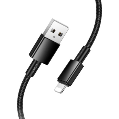 кабель hoco x119 usb - lightning 2.4a/1m (чорний) 