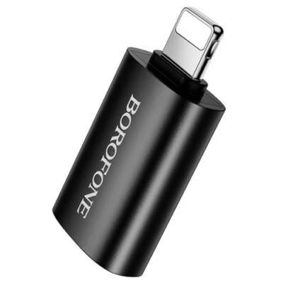 перехідник borofone bv26 lightning - usb 2.0 (чорний) 
