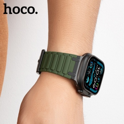 ремінець hoco wa35 для apple watch 1-11/ultra (42/44/45/49mm) (army green) 