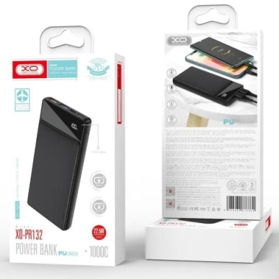 додаткова батарея power bank xo pr132 pd20w+qc22.5w 10000 mah (чорний) 