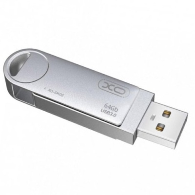 usb флеш-накопичувач xo dk02 usb3.0 64gb (сталевий) 