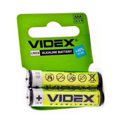 батарейка videx lr3 aaa (2шт) 
