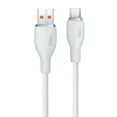 кабель baseus pudding series fast charging cable usb - type-c 100w/1.2m (p10355703221-00) (white) 