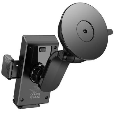 Автотримач Hoco HW22 з безпровідним зарядним пристроєм (Чорний)