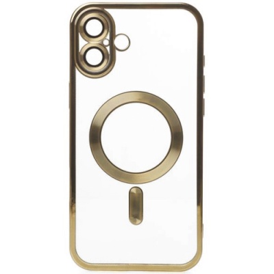 Купить чохол tpu metallic full camera with magsafe для apple iphone 16 (gold) онлайн