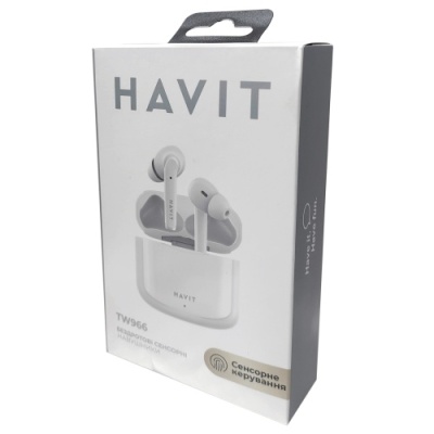 бездротові навушники (tws) havit tw966 (білий) 