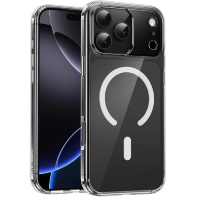 Купить чохол hoco "magnetic series airbag anti-fall protective shell" для apple iphone 17 pro max (прозорий) онлайн