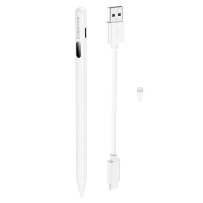 стилус borofone bg101 active capacitive pen (ipad) (білий) 