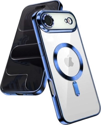 Купить чохол tpu metallic full camera with magsafe для apple iphone 17 air (blue) онлайн