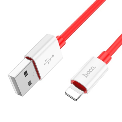 кабель hoco x87 magic silicone usb - lightning 2.4a/1m (червоний) 