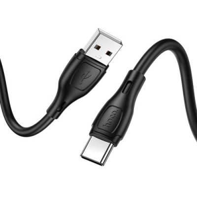 кабель hoco x61 silicone usb - type-c 3.0a/1m (чорний) 
