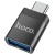 перехідник hoco ua17 type-c male - usb 3.0 female (чорний) 