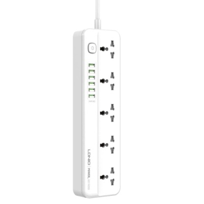 мережевий подовжувач ldnio sc5614 5 socket / 6 usb (білий) 