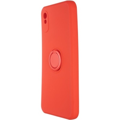 Купить силіконовий чохол soft silicone casevsmagnet ring для xiaomi redmi 9a - red онлайн