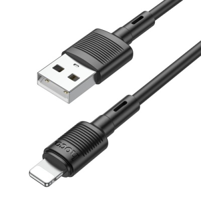 кабель hoco x83 usb - lightning 2.4a/1m (чорний) 