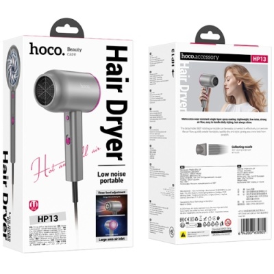фен hoco hp13 1600w (rose red) 