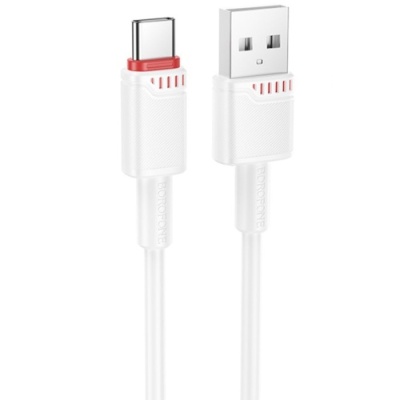 кабель borofone bx110 usb - type-c 3a/1м (білий) 