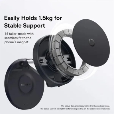 Автотримач Baseus MagPro Magnetic Foldable (B10564101121-00) (black)