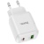 Мережевий Зарядний Пристрій Hoco N5 1USB/18W/QC3.0 + 1Type-C/20W/PD (Білий) мережевий зарядний пристрій hoco n5 1usb/18w/qc3.0 + 1type-c/20w/pd (білий)