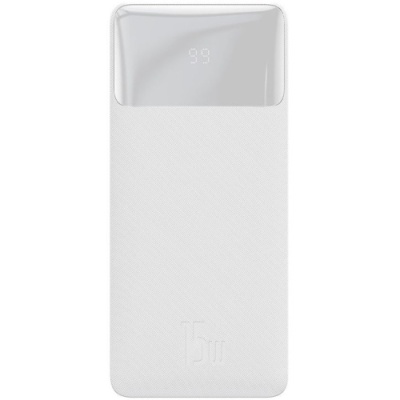 додаткова батарея power bank baseus bipow digital display 15w 30000mah white (ppdml-k02) 