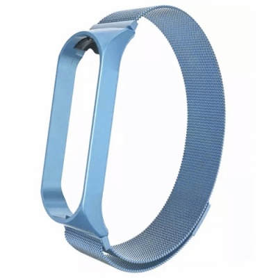 ремінець для xiaomi mi band 3/4/5/6 (milanese loop vs magnet) (блакитний) 