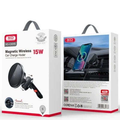 Автотримач XO CX015 Magnetic Wireless 15W (Чорний)
