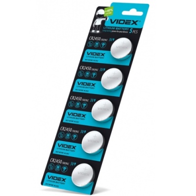 батарейка videx cr2450 (5шт) 