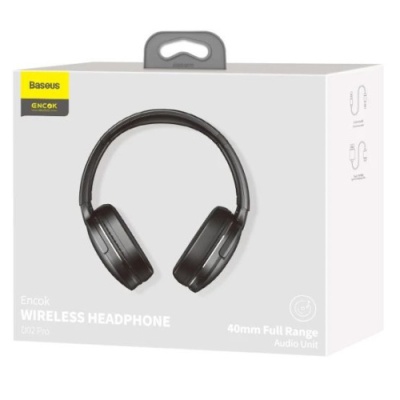 бездротові навушники накладні baseus encok wireless d02 pro (чорний) 