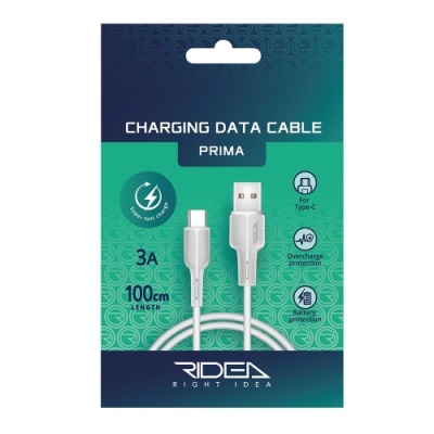 кабель ridea rc-m121 prima usb - type-c 3a/1m (білий) 