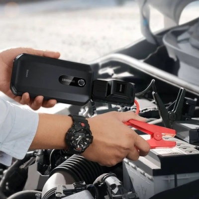 пусковий пристрій бустер додаткова батарея power bank baseus cgnl020101 air car jump starter 10000 mah (чорний) 
