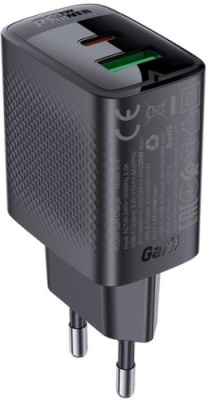 мережевий зарядний пристрій acefast a78 pd20w (1usb/1type-c) (чорний) 