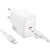 мережевий зарядний пристрій borofone bas43a 1type-c/20w/pd + (type-c - lightning) (білий) 