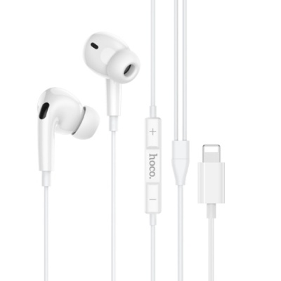 навушники hoco m111 pro lightning (білий) 