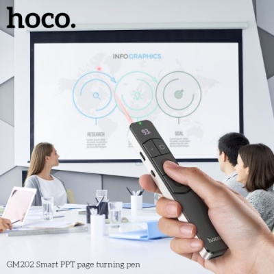 презентер з лазерною указкою hoco gm202 (сталевий) 