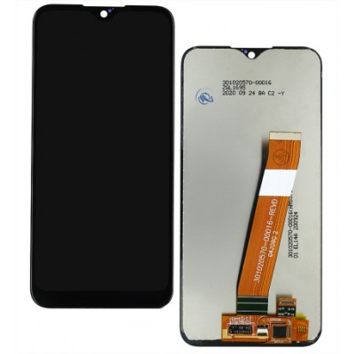 дисплей для samsung a015 galaxy a01 з чорним тачскріном original prc (широкий коннектор) 