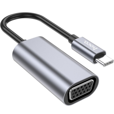перехідник hoco ua21 type-c - vga 0.13m (сірий) 