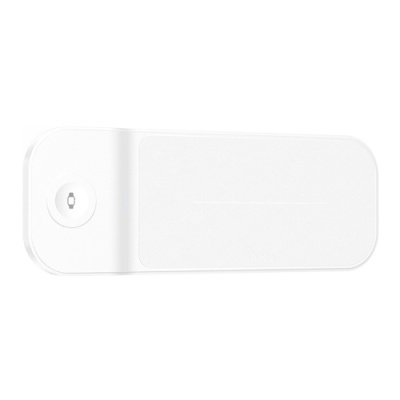 безпровідний зарядний пристрій hoco cq5 (phone+iwatch+airpods) 3in1 (білий) 