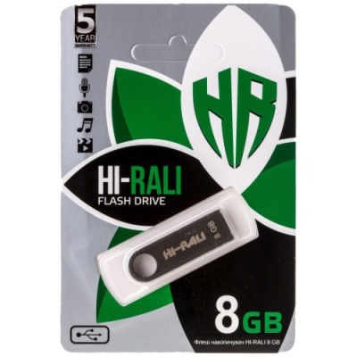 usb флеш-накопичувач hi-rali shuttle 8gb (чорний) 