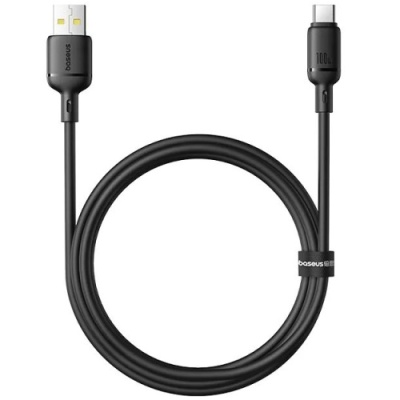кабель baseus silky series fast charging usb - type-c 100w/1m (p10377703113-00) (black) 